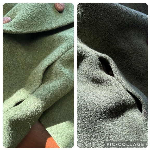 Vintage forstman frizelda MCM retro boucle fern green coat S - Picture 13 of 16